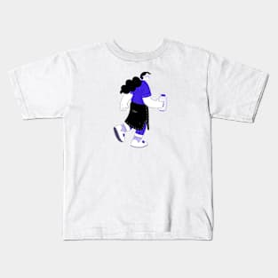 Walk Everwhere: ultramarine purple Kids T-Shirt